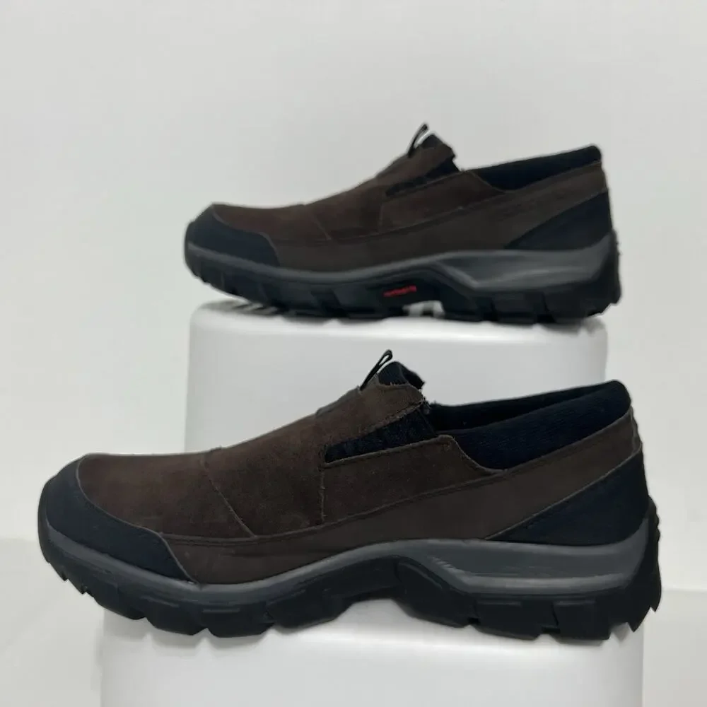 Salomon Men’s Size 10.5 Contagrip Brown Slip On Water Resistant Hiking Comfort